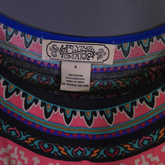 Flying Tomato Cap Sleeve Mini Dress Size Small Boho Festival Hippie Rave - Picture 2 of 7